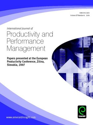 cover image of International Journal of Productivity and Performance Management, Volume 57, Issue 6